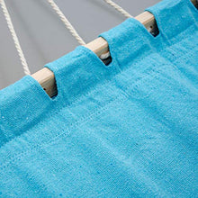 AMANKA XXL Larga Amaca di Cotone 200x120cm per 2 Persone con Barra di Legno Blu