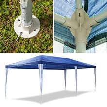 Hengda 3x6m Tenda da Giardino, Protezione UV Gazebo da Festa Blu Impermeabile per Fiere,Feste e Mercati