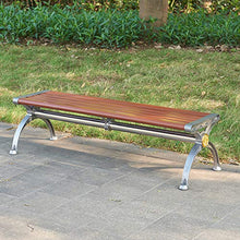 Panchine da giardino in alluminio, Panchine da giardino resistenti alle intemperie per terrazze, Sedili con doghe in legno di plastica rinforzata e ispessita nel cortile del balcone Panca per
