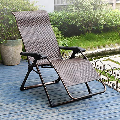 AAGYJ Sedia reclinabile a gravità Zero Sedia da caffè Pieghevole Sedia a Sdraio da Patio Lettino da Sole per Esterni Ufficio al Coperto Terrazza Prendisole Piscina Spiaggia Campeggio Prato