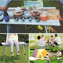 Nestling® 91 x 52cm, Tavolo Pieghevole da Campeggio in Alluminio -Regolabile in Altezza Portatile da Tavolo da Giardino/Barbecue/Tour Self-Driving + (Spalle Borsa) (91 x 52cm)
