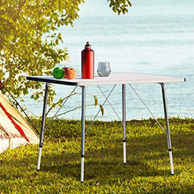 Deuba Tavolo da campeggio pieghevole alluminio altezza regolabile 80x60cm tavolino spiaggia giardino picnic