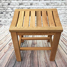 AYHa Bagno sgabello di legno Panca Sgabello legno di gomma Dressing Sgabello Piazza pranzo sgabello da bagno Sgabello con impermeabile Slat Tipo Seduto Surface,33 * 43 * 45cm