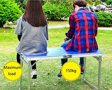 DGHJK Tavolo Pieghevole Piccolo Tavolo da Campeggio in Alluminio Regolabile in Altezza Leggero Pieghevole Portatile Quadrato - Tavolo da Pranzo - Tavolo per Computer (Colore: Verde)
