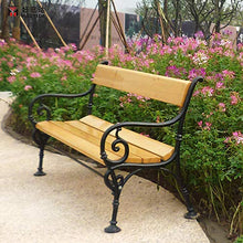 Outdoor Panchine, Anticorrosivi Legno Schienale Panche Solide, Outdoor Panchine Per Il Tempo Libero Cortile In Ghisa, Retro Giardino Portico Panchine Decorative, In Grado Di Ospitare 2-3 Persone
