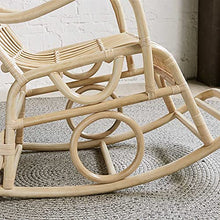winter Sedia a Dondolo all'aperto, Naturale Realizzato a Mano Tutto Meteo in Rattan Glider Rocker, Patio Leisure Lounge Sdraiatrice, per Prato Inglese, Giardino, Balcone