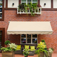 Outsunny Tenda da Sole per Esterno Avvolgibile a Manovella, Copertura Impermeabile, Metallo e Alluminio, Beige, 400x250cm