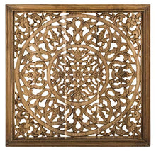 Kraft Mistry - Testiera in legno di teak, fatta a mano, 90 x 90 cm