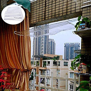 JXQ Telone Trasparente Impermeabile, Resistente Copertura in PVC in Vetro Morbido, con Bordi rinforzati con Occhiello, Tenda da Campeggio all'aperto, 0,35 mm (Size : 2x4m/6.6x13ft)