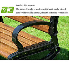 Panchine da giardino per esterni, sedie in plastica e legno, panchine da terrazza con braccioli schienale, sedie da patio anti-corrosione e resistenti al sole per giardini / portici / balconi