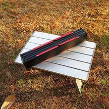 ZKK Tavolo Pieghevole da Esterno, tavola della Tenda da Campeggio, tavolino Portatile per Campeggio, Tavolo da casa in Lega di Alluminio. (Color : Black)