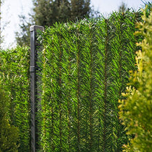 FairyTrees Copertura per Recinzione, Tenda da Giardino, Copertura per mascheratura, siepe Artificiale GreenFences, Imitazione di Pino, Colore Verde Chiaro, PVC, Altezza 150cm, 1m