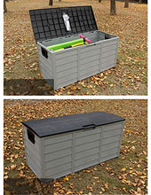 Cassapanca Da Esterno Baule Rattan Cassa Panca Portattrezzi Giardino Copri Bidoni Immondizia Portabidoni Spazzatura Madie Panchina Scatola Di Immagazzinaggio All'Aperto Ideale,Smallwoodgraingreen