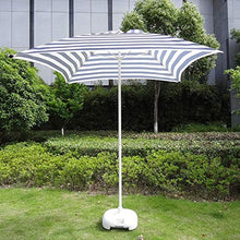 SHANCL Ombrellone Ombrelloni Portable 6.6' / 2M Piazza Outdoor Patio Tavolo da Giardino Ombrellone for Esterno Yard, Beach Commercial Evento Mercato (Color : BlacanWhitStripes)