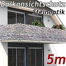 Deuba Telo frangivista Telo di Protezione 500cmx90 cm ritagliabile Protettivo Design Effetto Pietra