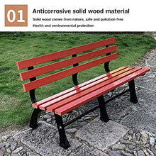 Panchina per terrazza da parco Panchina da esterno per il tempo libero, panchina da giardino resistente alle intemperie con telaio in alluminio pressofuso e legno in plastica anticorrosiva, panchina