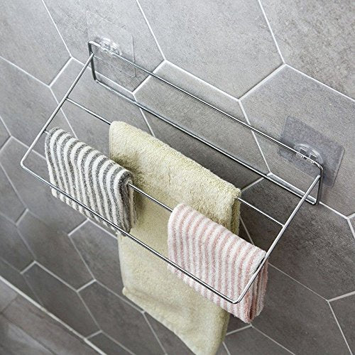 MBYW Portasciugamani Moderno Portasciugamani Elegante per Il Adesivi Senza Giunte a più Strati portasciugamani da Bagno portasciugamani Bagno cremagliera Porta Asciugamani da Bagno Gratuito