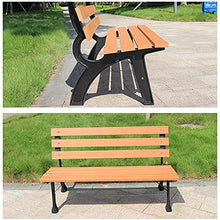 GaoF Panca con Schienale per terrazza Parco Giardino, Panca per Il Tempo Libero da Esterno 2-3 posti Seduta in Metallo ghisa, Sedia Portico in Legno plastica Resistente agli Agenti