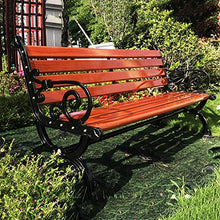 Household appliances Panca per sedie da Giardino Lawn Park Panche da Giardino in Metallo e Legno per Esterno, Panca da Balcone in Legno anticorrosivo con Schienale per Giardino/Piazza/Parco