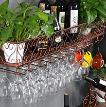 NYDZDM - Portabottiglie da parete in metallo, per bicchieri da vino e bicchieri da vino, bronzo