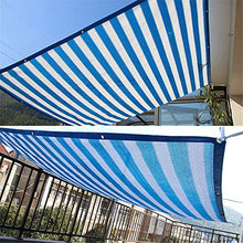 SHDT 95% di Ombreggiatura Tasso Encrypt Balcone Isolamento Termico Giardinaggio Sunblock Ombra Stripes Netti Ai Fondi per Dotazione Patio Giardino All'aperto, Blu E Bianco,4 * 5M