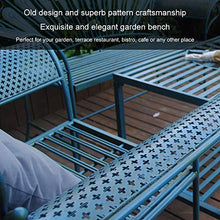Panca da giardino per esterni, sedia in metallo, mobili da giardino, decorazione per terrazza, salotto da balcone, panca con schienale in vecchio artigianato, Panchina portico in ghisa