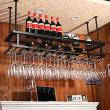 YWYW Portabottiglie portabottiglie Europeo in Ferro battuto portabicchieri da Champagne Adatto per Bar ristoranti cucine (Nero) (Dimensioni: 60 * 30 cm)