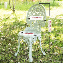 CGBF-Mobili da Giardino Tavolo Rotondo da 60cm e 2 Sedie,Set Bistrot Bianco Resistente alle Intemperie A Prova di Ruggine