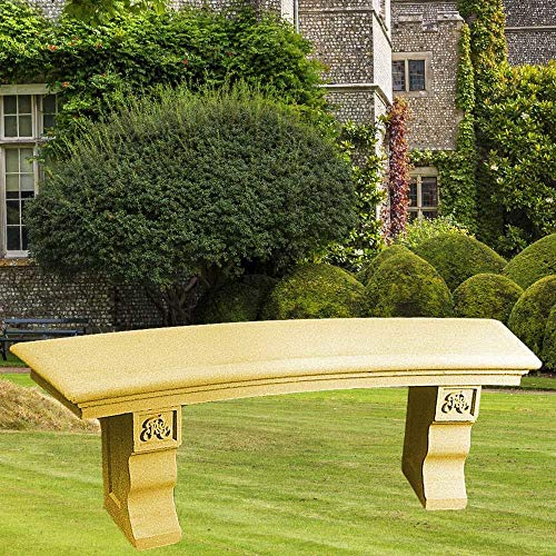 Gartentraum Panchina da Giardino in Pietra semicircolare Curvo