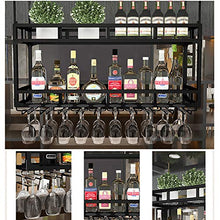 JHGJBJ Hanging cremagliera del Vino del Metallo, cremagliera della Bottiglia di Vino del Ferro a Doppio Strato/Appeso cremagliera di Vetro di Vino, Regolabile in Altezza del Boom 55-95cm