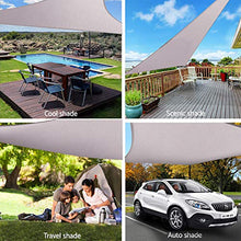 FFDL Vela Triangolare 5X5X5M, Impermeabile Tenda a Vela Parasole da Esterno Sicurezza Varie Dimensioni Compreso Corda di Fissaggio per Verande Arancia