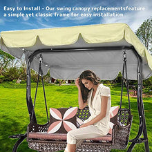 Relax love Tettuccio Dondolo di Ricambio 164x114x14cm Impermeabile in 600D Parasole Dondolo Giardino Copertura Dondolo Anti UV Antiacqua (164 * 114 * 14cm, Beige)