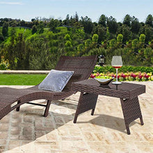 COSTWAY Tavolo in Rattan da Giardino Pieghevole e con Struttura in Ferro