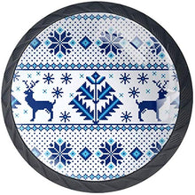 Modello di cervi folk di Natale Pomelli per Porta Set di 4 Pomelli per Mobili Manopole per Cassetti Cucina Armadio Vetro