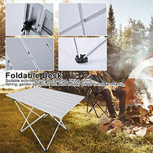 Tavolo Pieghevole da Esterno, Tavolo da Pranzo all'aperto Portatile da scrivania Pieghevole in Lega di Alluminio con Resistente Borsa in Nylon per Campeggio/Escursionismo/Picnic(Piccolo)