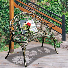 Household Products Sedia da Giardino Sedia Doppia in Metallo per Esterni, Panca da terrazza con bracciolo Schienale, Poltrona da Salotto per la Decorazione della casa, per Veranda/Parco/Cortile
