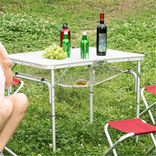 Tavolo da picnic all'aperto Tavolo da campeggio pieghevole in alluminio con maniglia per il trasporto, tavoli da campeggio multiuso da rettangolo, portatile per feste all'aperto escursionismo picnic B