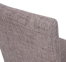 Mendler Set 4x sedie Littau tessuto per sala da pranzo 43x56x90cm grigio piedi scuri