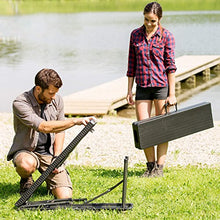 TecTake Tavolo e panche da Campeggio Pieghevole Giardino Picnic Barbecue - Disponibile in Diversi Colori - (Nero | No. 402209)