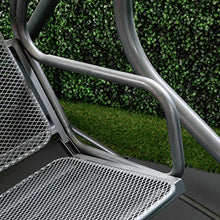 greemotion 416329 Dondolo da Giardino Toulouse a 3 Posti con Tettuccio, Altalena per Esterno in Acciaio, Grigio, 196x120x168 cm
