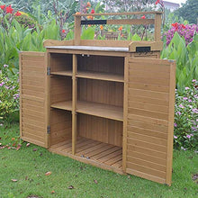 BESTSOON Armadietto da Esterno per Mobili da Giardino Outdoor Locker Governo di immagazzinaggio Balcone Cortile Attrezzo da Giardino in Legno scarpiera Rack Impermeabile Protezione Solare