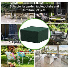 Copertura per Mobili da Giardino Quadrato in Rattan Telo Copri Tavolo Quadrato Sedie Impermeabile 210D in Tessuto Oxford Anti-UV Antivento Adatto Interni Esterni,190 * 125 * 80cm