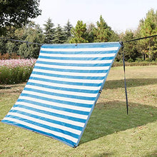WXQIANG La Copertura di segretezza Schermo del recinto Parabrezza, Tessuto di Maglia Ombra Esterna con gromment, 85% Protezione UV, White Stripes Blu Protezione Solare, Isolamento Termico