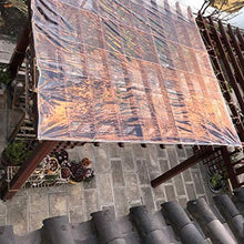 NIANXINN Telone Impermeabile in PVC Trasparente con Occhielli,Telone in Plastica Antipioggia Trasparente da 0,35mm,per Gazebo Esterno in Serra Telo di Copertura Protettivo,400g / M2 (2.4x5m/8x16.4ft)