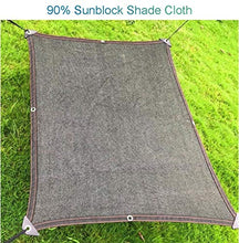 Telo Ombreggiante, 90% Telo Parasole - Rete Anti-UV con passacavi - for Patio e Piante da Giardino, Nero (Size : 2m x 4m)