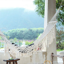 Anten Amaca da Giardino, 200x100CM Amache Cotone, Sedie Sospese, per Campeggio Viaggio, Carico 300KG, con Frange Design