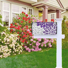 Moderno Viola E Grigio Floreale Unicamente Progettato Magnetico Casella Postale Copre Casella Postale Copertura per Giardino Cantiere Decor Dimensioni Standard 51x48 Pollici
