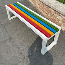 Household Products Panchine da Parco in Legno massello, sedie da terrazza, panchine da Balcone anticorrosive, panchine da Cortile con Struttura in ghisa, per Giardino/Veranda/Balcone