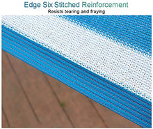 Telo Ombreggiante, Tessuto all'ombra all'85% Tessuto Parasole con passacavi for Copertura pergolato, Strisce Bianche Blu (Size : 4m x 5m)