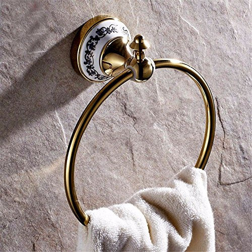 MBYW Portasciugamani Moderno Minimalista Portasciugamani Elegante per Il Bagno di Moda Portasciugamani ad Anello Appeso Porta Asciugamani da Bagno in Rame Antico  Adatto per Bagno,Cucina, Ufficio